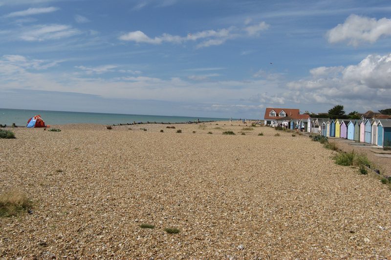 Beach huts on Ferring beach