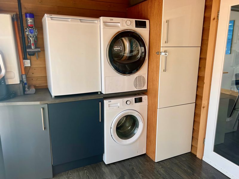 Utility room: washer, dryer, second fridge